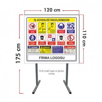 İnşaat Tabelası Ayaklı