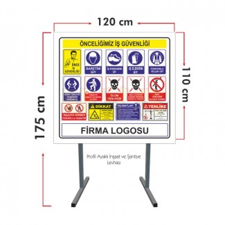 İnşaat Tabelası Ayaklı