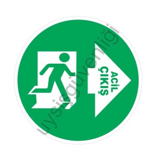 Acil Çıkış Sağ Zemin İşaretleme Etiketi
