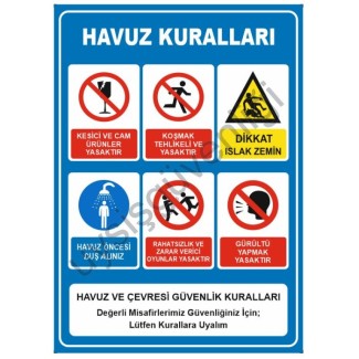 Havuz Kuralları Levhası