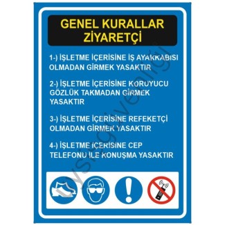 Ziyaretçi Genel Kurallar Levhası 